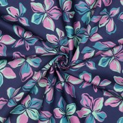 COTTON SATIN FLOWERS NAVY (thumbnail) #3
