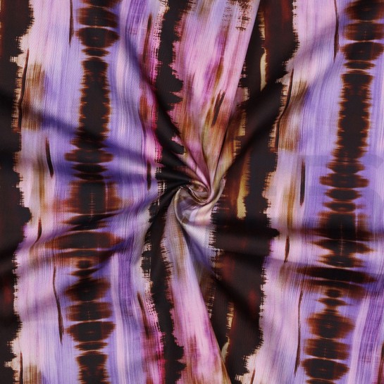 BAUMWOLLE SATIN DIGITAL ABSTRACT LAVENDEL #7