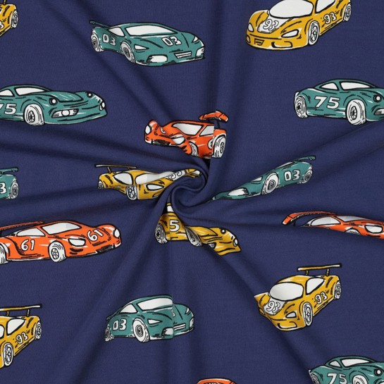 FRENCH TERRY RACECARS NAVY #7