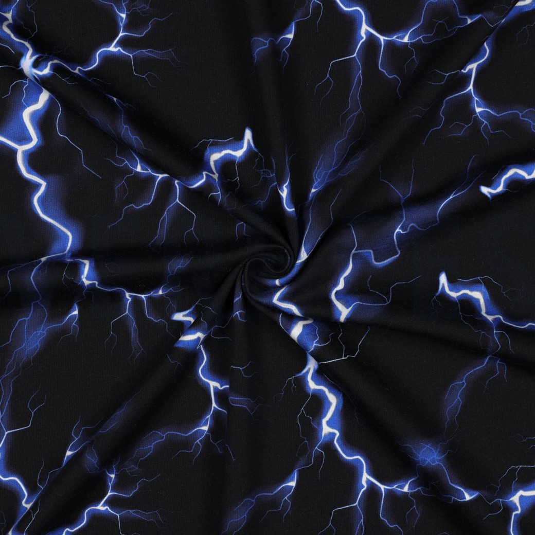 FRENCH TERRY DIGITAL LIGHTNING BLACK #3