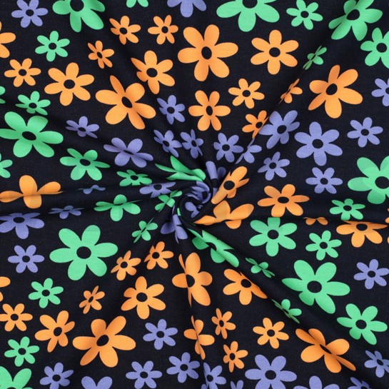 SOFT SWEAT FLEURS BLEU MARINE #7