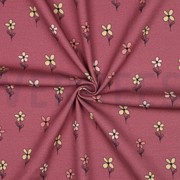WAFFLE JERSEY FLOWERS BORDEAUX (thumbnail) #3