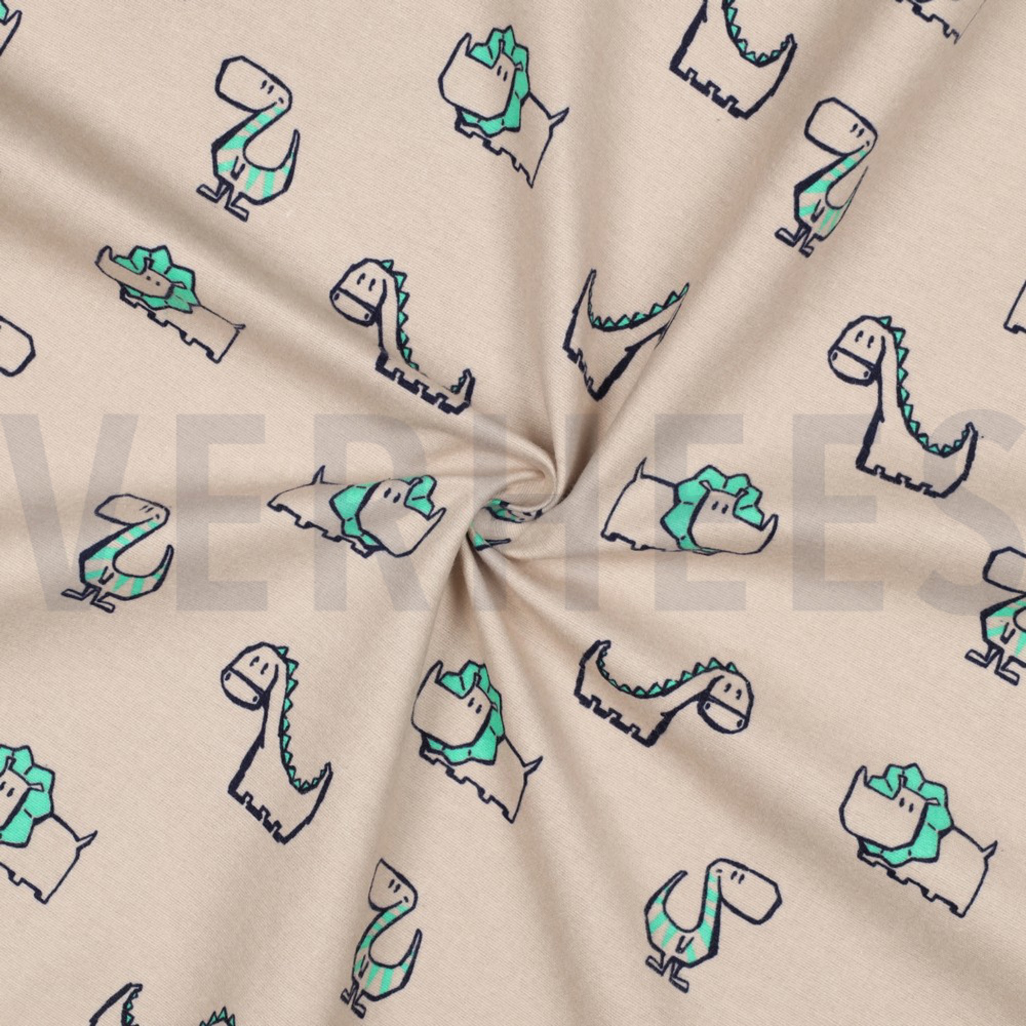 FLANNEL DINOSAURS BEIGE (high resolution) #3