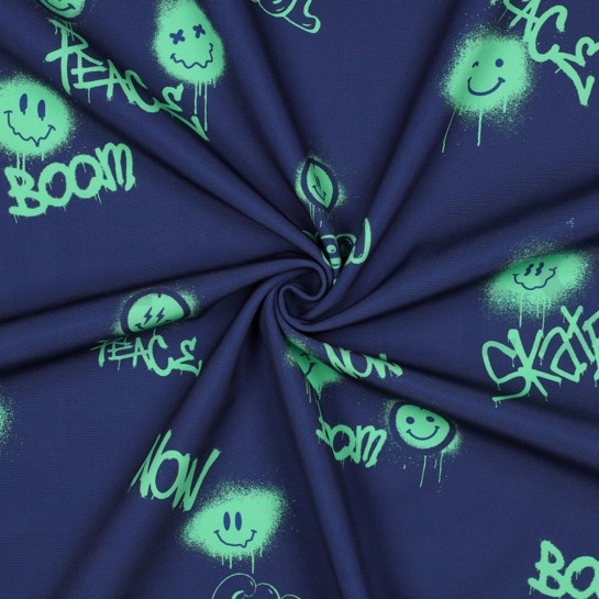 SOFTSHELL DIGITAL GRAFFITI MARINEBLAU #7