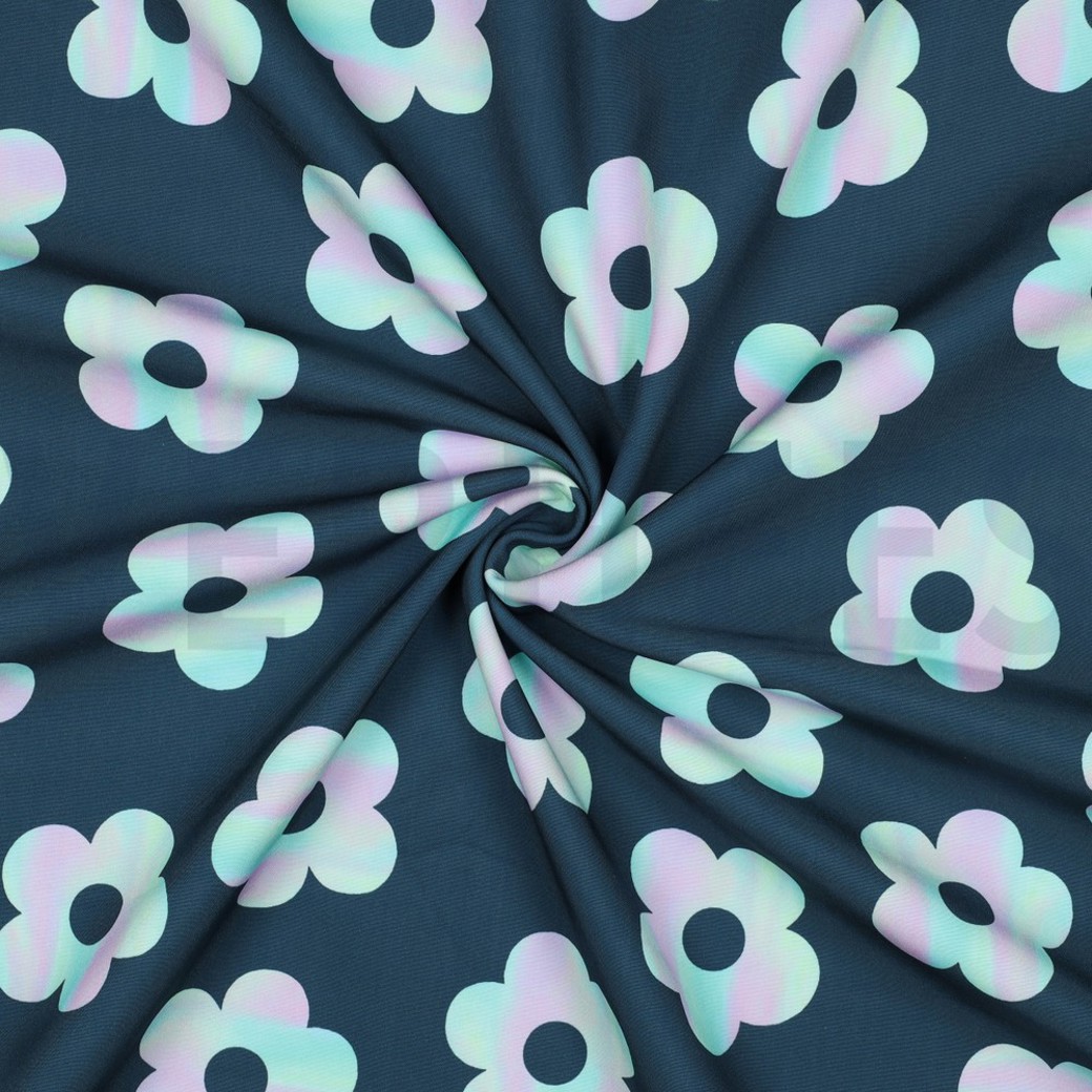 SOFTSHELL DIGITAL FLOWERS DARK PETROL #3