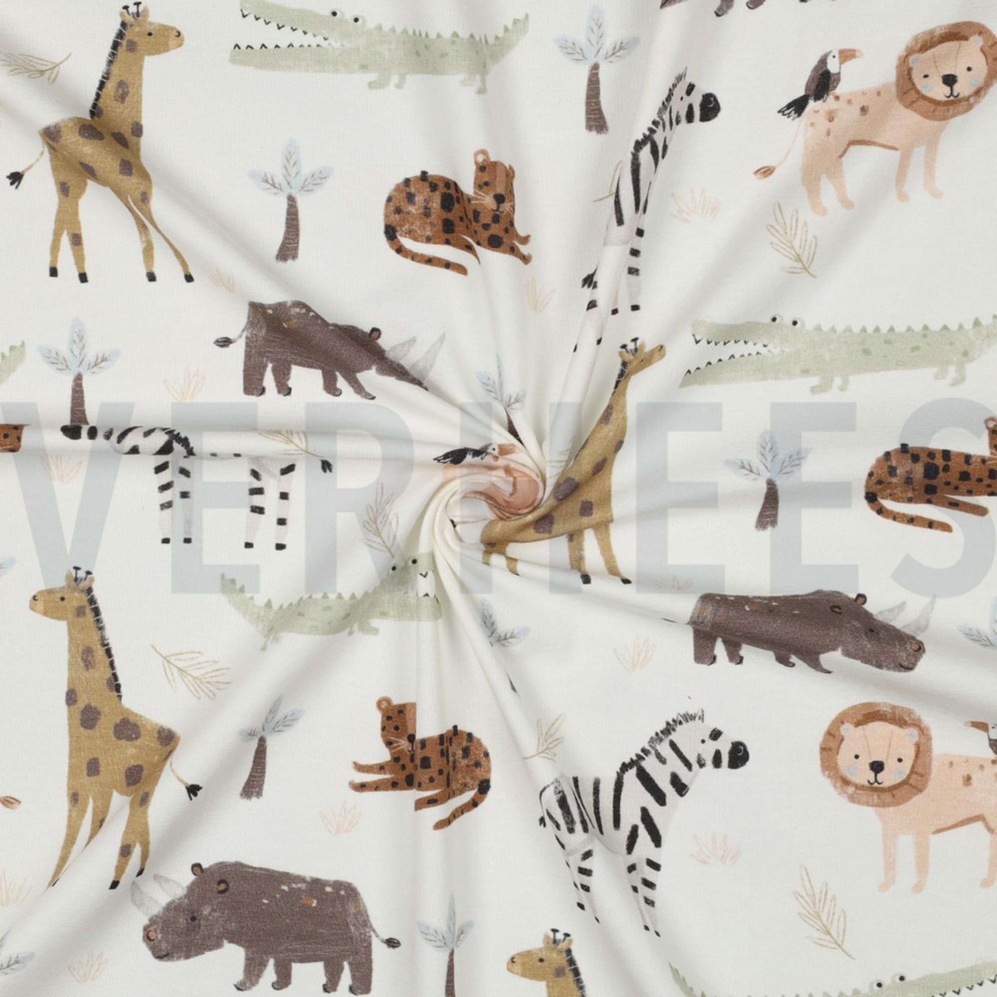 JERSEY DIGITAL SAFARI ANIMALS WHITE (high resolution) #3