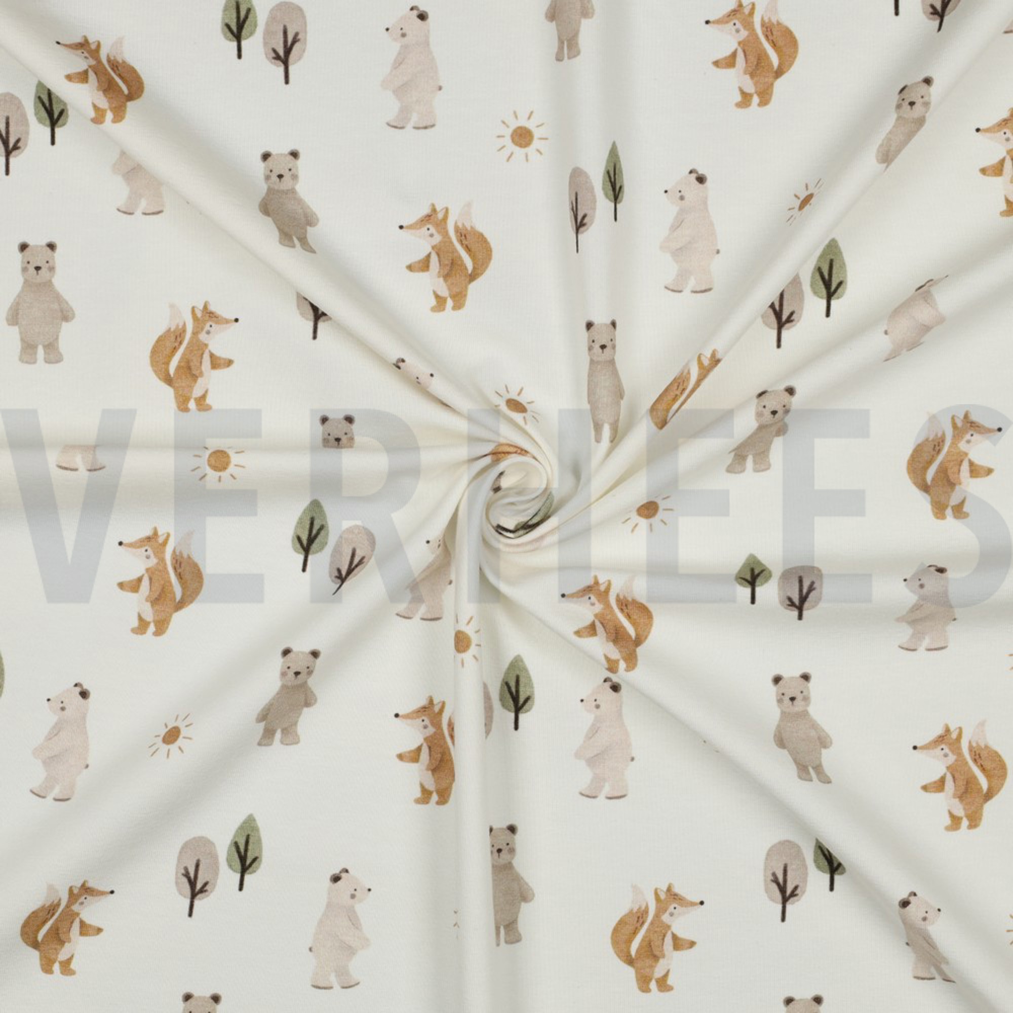 JERSEY DIGITAL FOREST ANIMALS WHITE (high resolution) #3