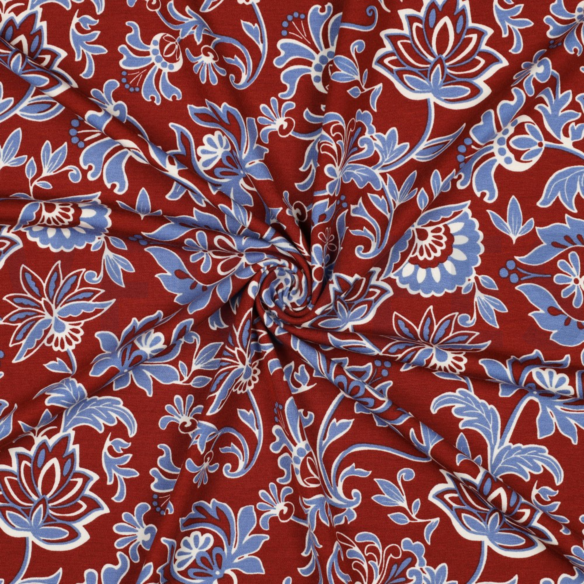 PUNTA DI ROMA PAISLEY FLOWERS BORDEAUX (high resolution) #3