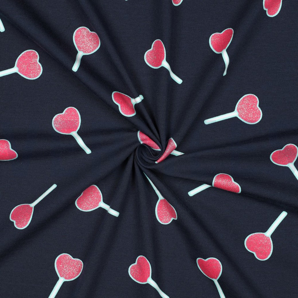 JERSEY GLITTER LOLLYPOP NAVY #3