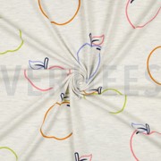 JERSEY MELANGE APPLES ECRU (thumbnail) #3