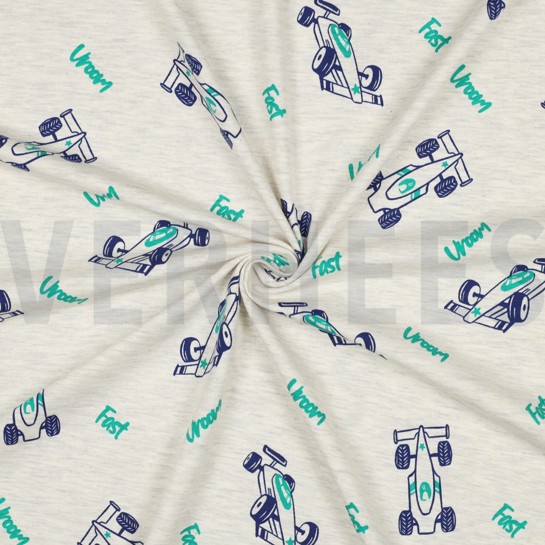 JERSEY MELANGE RENNWAGEN ECRU #7