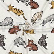 JERSEY MELANGE CATS ECRU (thumbnail) #3