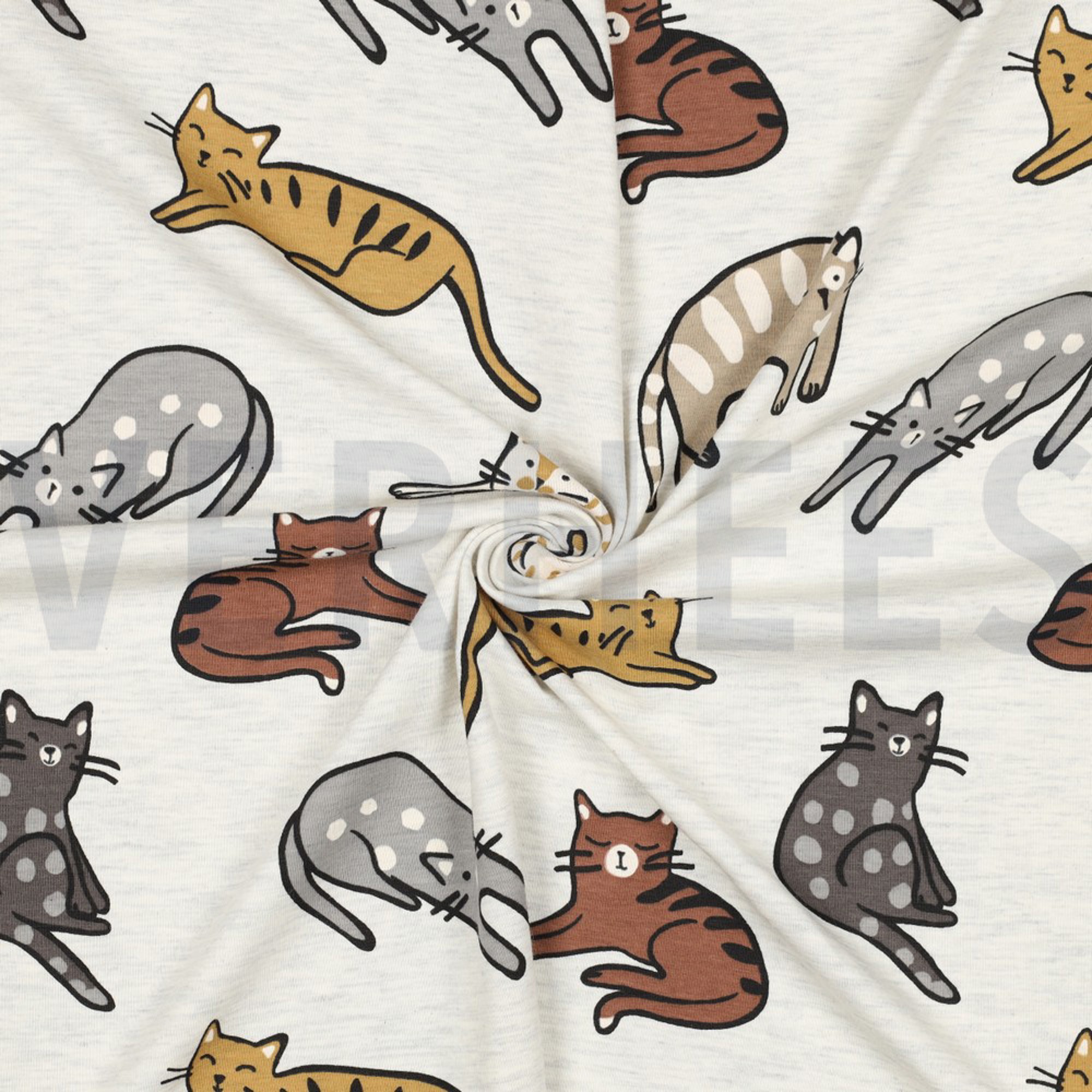 JERSEY MELANGE CATS ECRU (high resolution) #3