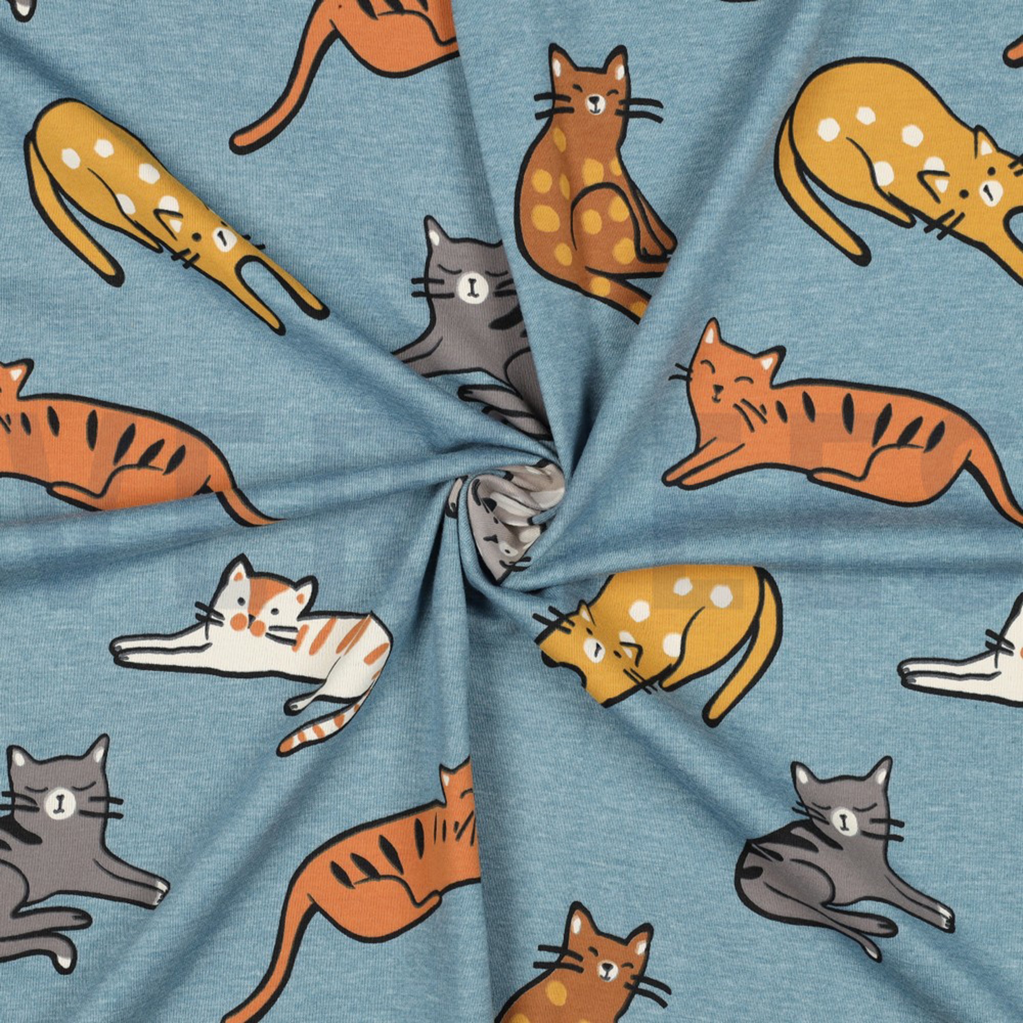 JERSEY MELANGE CATS SMOKE BLUE (high resolution) #3