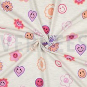 JERSEY MELANGE GLITTER HAPPY FACES ECRU (thumbnail) #3