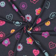JERSEY MELANGE GLITTER HAPPY FACES INDIGO (thumbnail) #3