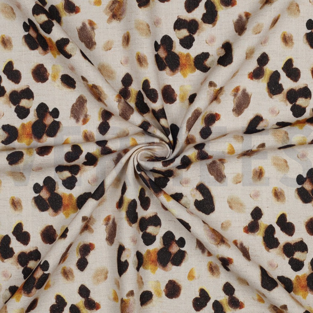 LINEN VISCOSE CRÊPE DIGITAL ANIMAL SKIN SAND #3