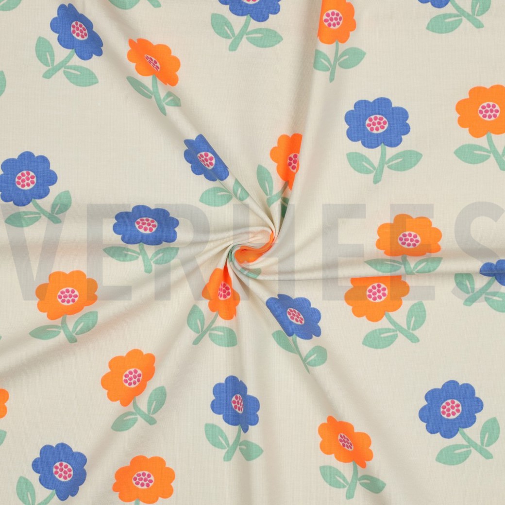 JERSEY NEON FLOWERS OFF-WHITE #3