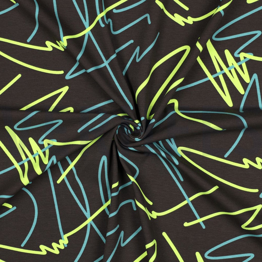 JERSEY NEON ABSTRACT ANTHRACITE #3