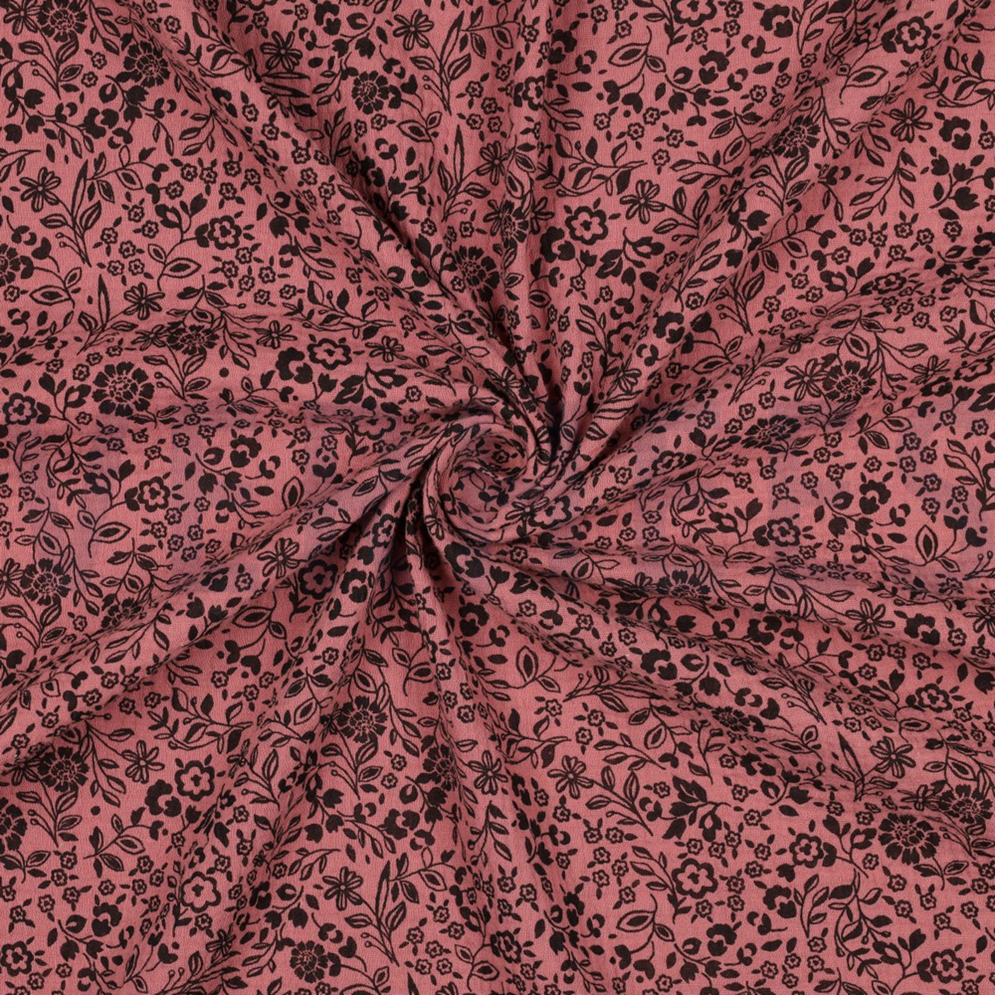 DOUBLE GAUZE FLOWERS BORDEAUX (high resolution) #3