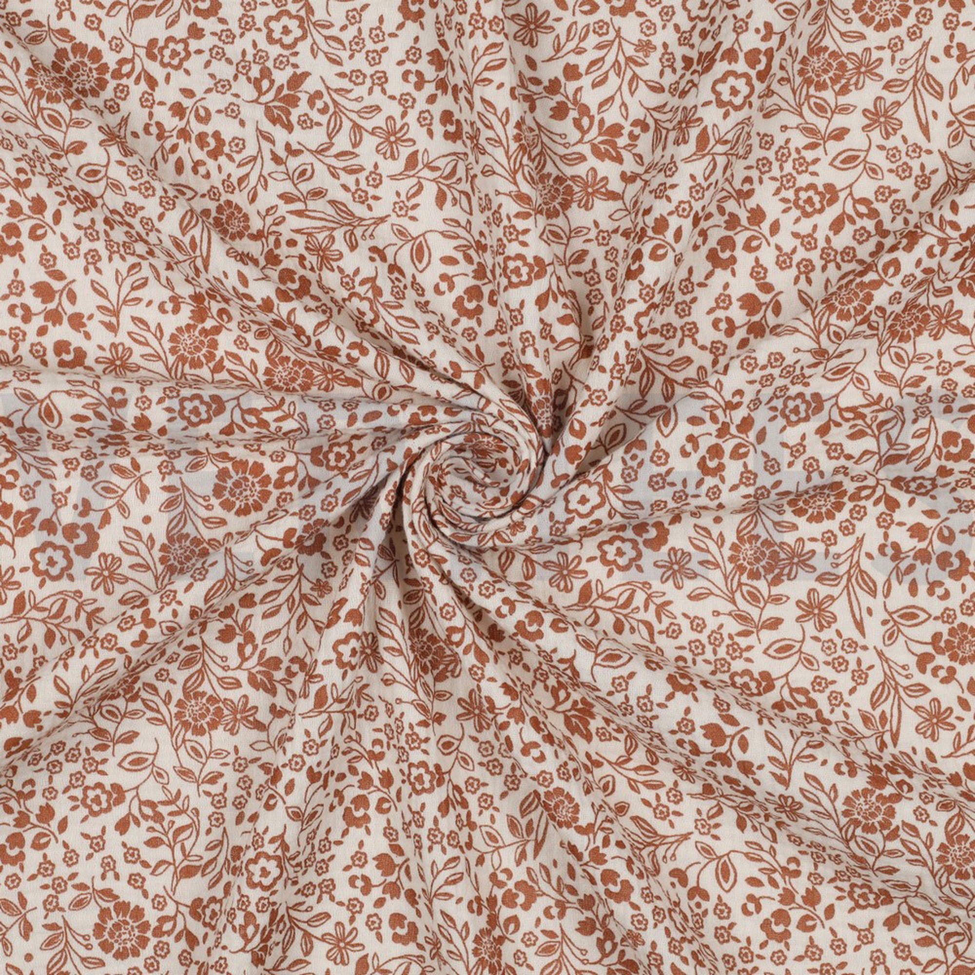 DOUBLE GAUZE FLOWERS ECRU (high resolution) #3
