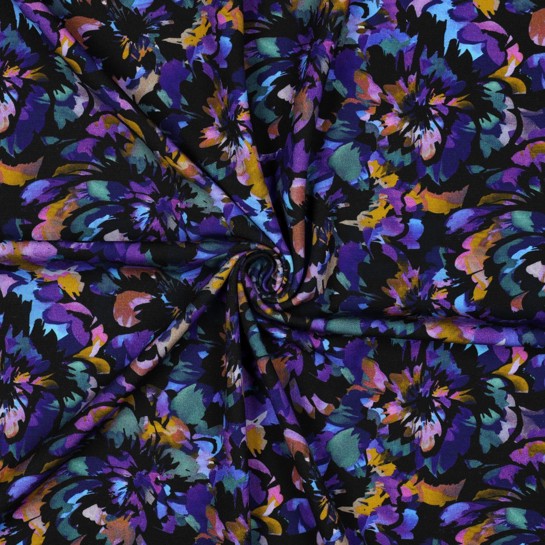 PUNTA DI ROMA DIGITAL BLUMEN SCHWARZ #7