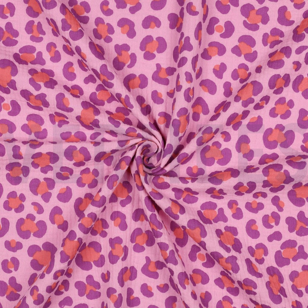 DOUBLE GAUZE ANIMAL SKIN PINK #3