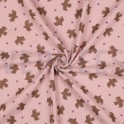 DOUBLE GAUZE GOTS BIRDS SOFT ROSE (thumbnail) #3