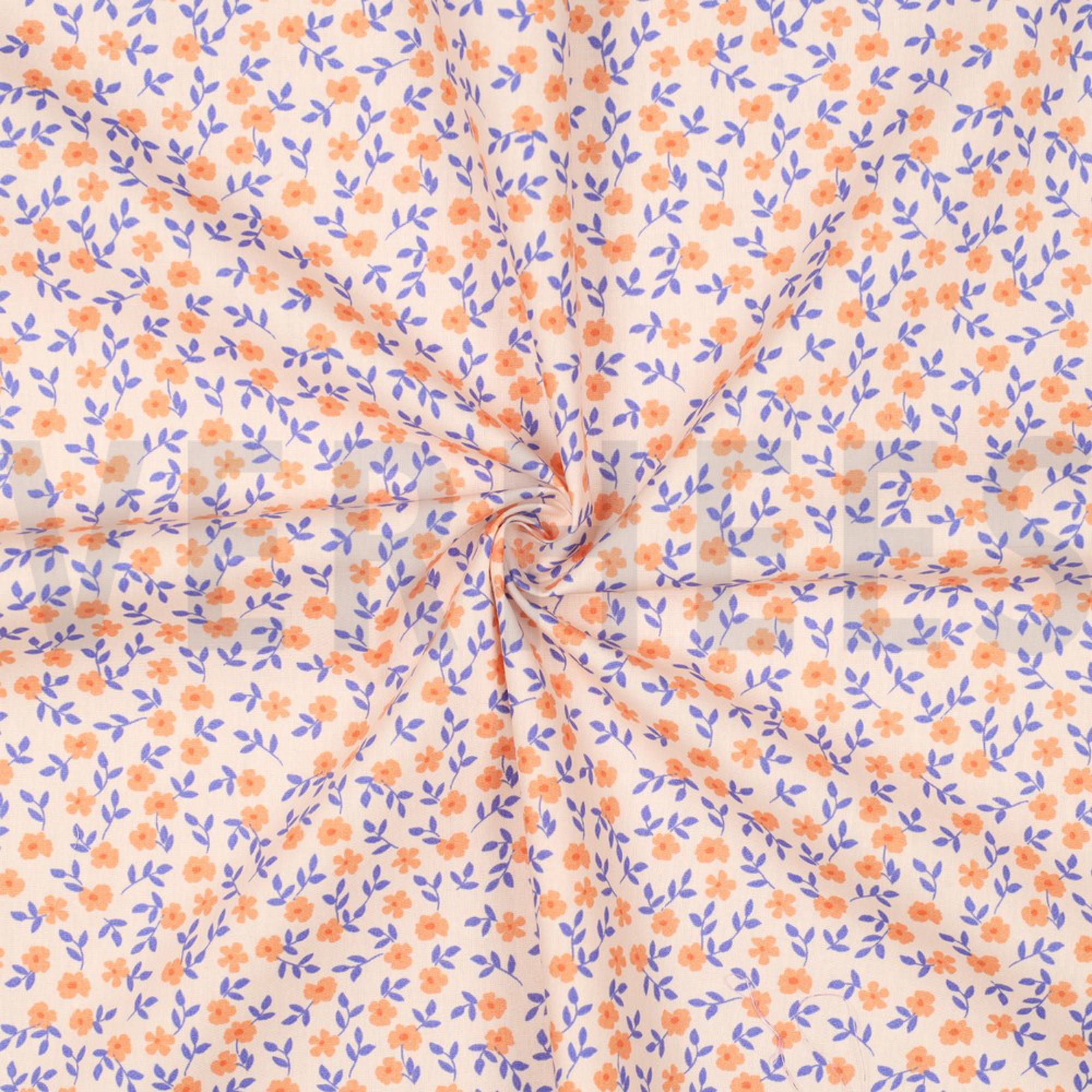 POPLIN GOTS FLOWERS PEACH (high resolution) #3