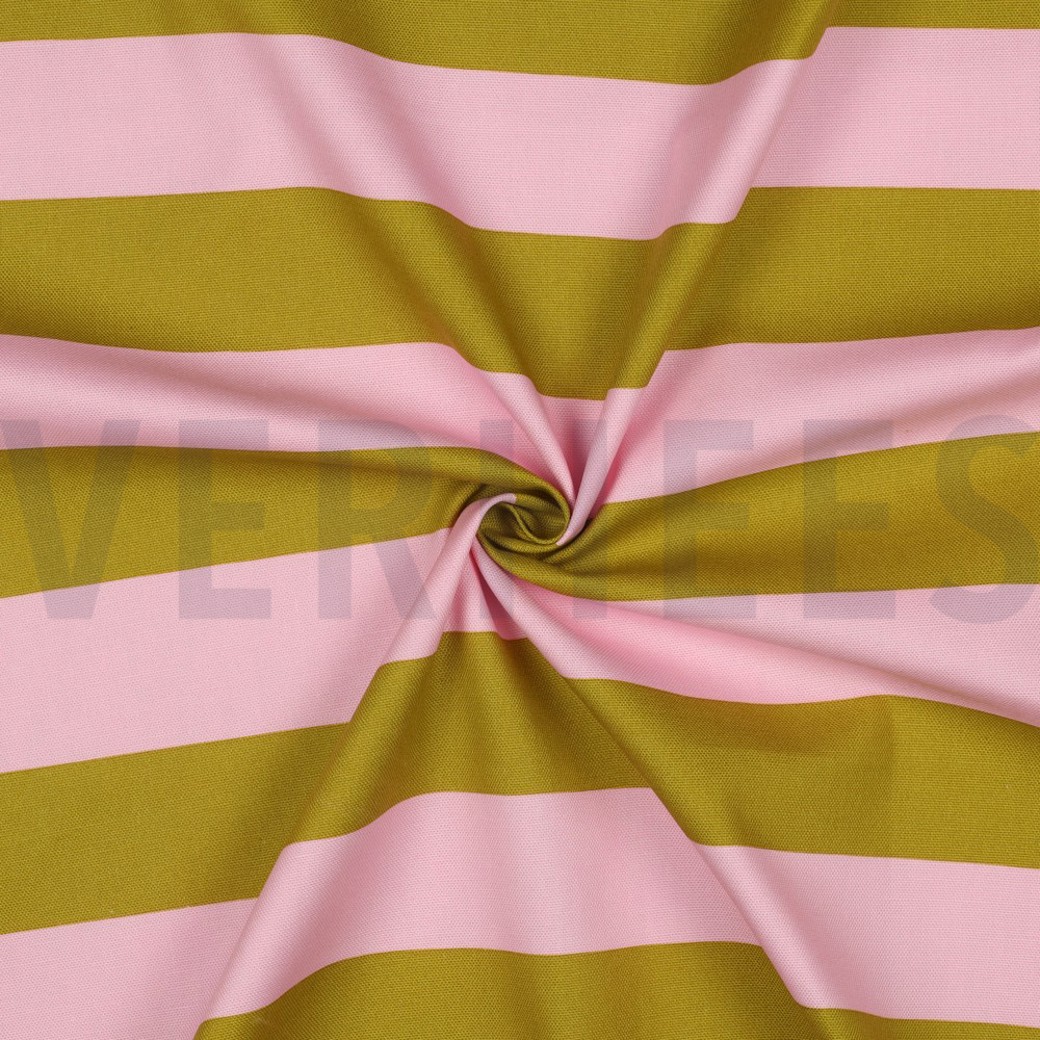 CANVAS STRIPES LIGHT PINK / OCHRE #3