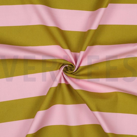 CANVAS STRIPES LIGHT PINK/ OCHRE #7