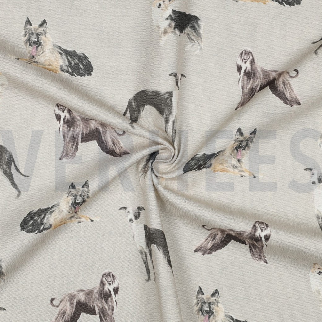 CANVAS DIGITAL DOGS ECRU #3