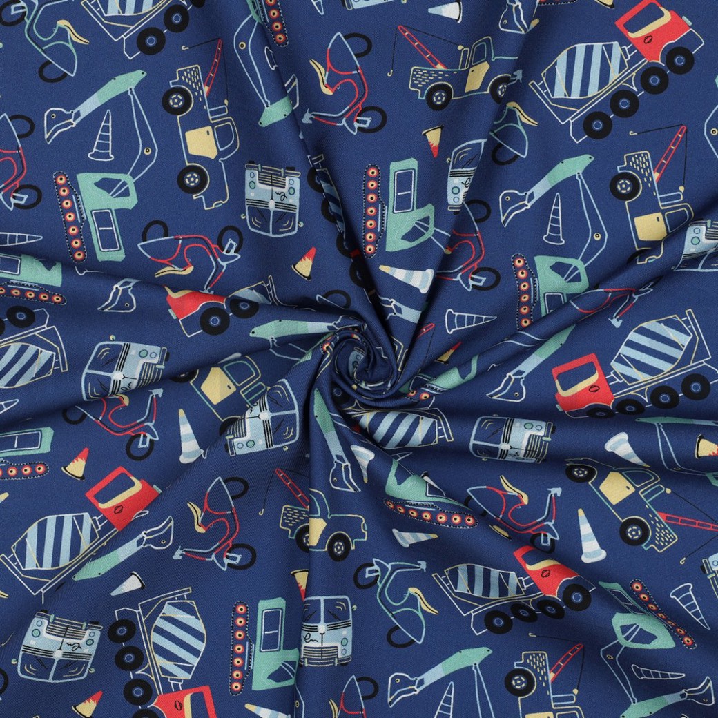 FINE POPLIN WORK VEHICLES BLUE #3
