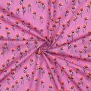 FINE POPLIN DIGITAL FLOWERS FUCHSIA (thumbnail) #3
