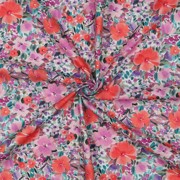FINE POPLIN DIGITAL FLOWERS MAUVE (thumbnail) #3