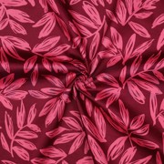 COTTON SATIN LEAVES BORDEAUX (thumbnail) #3