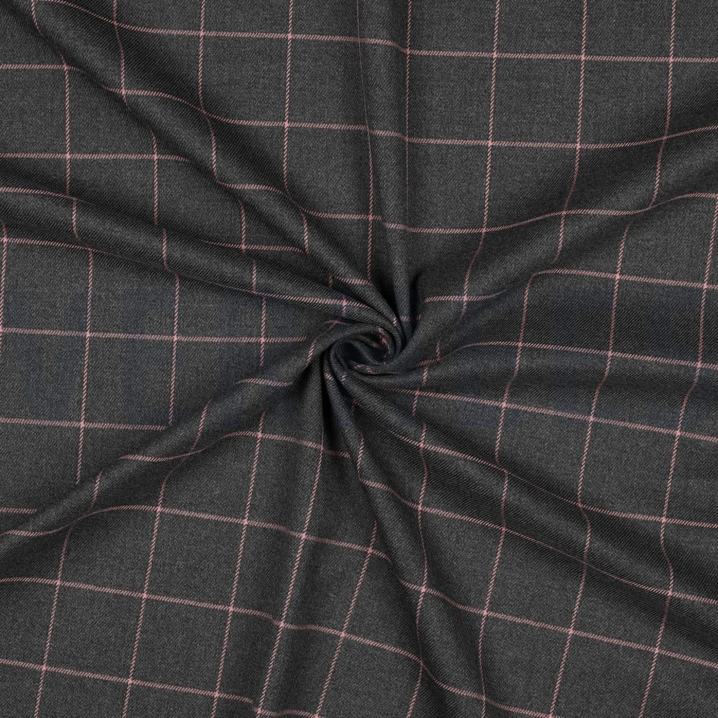 CHECK GREY MELANGE/ ROSE #3