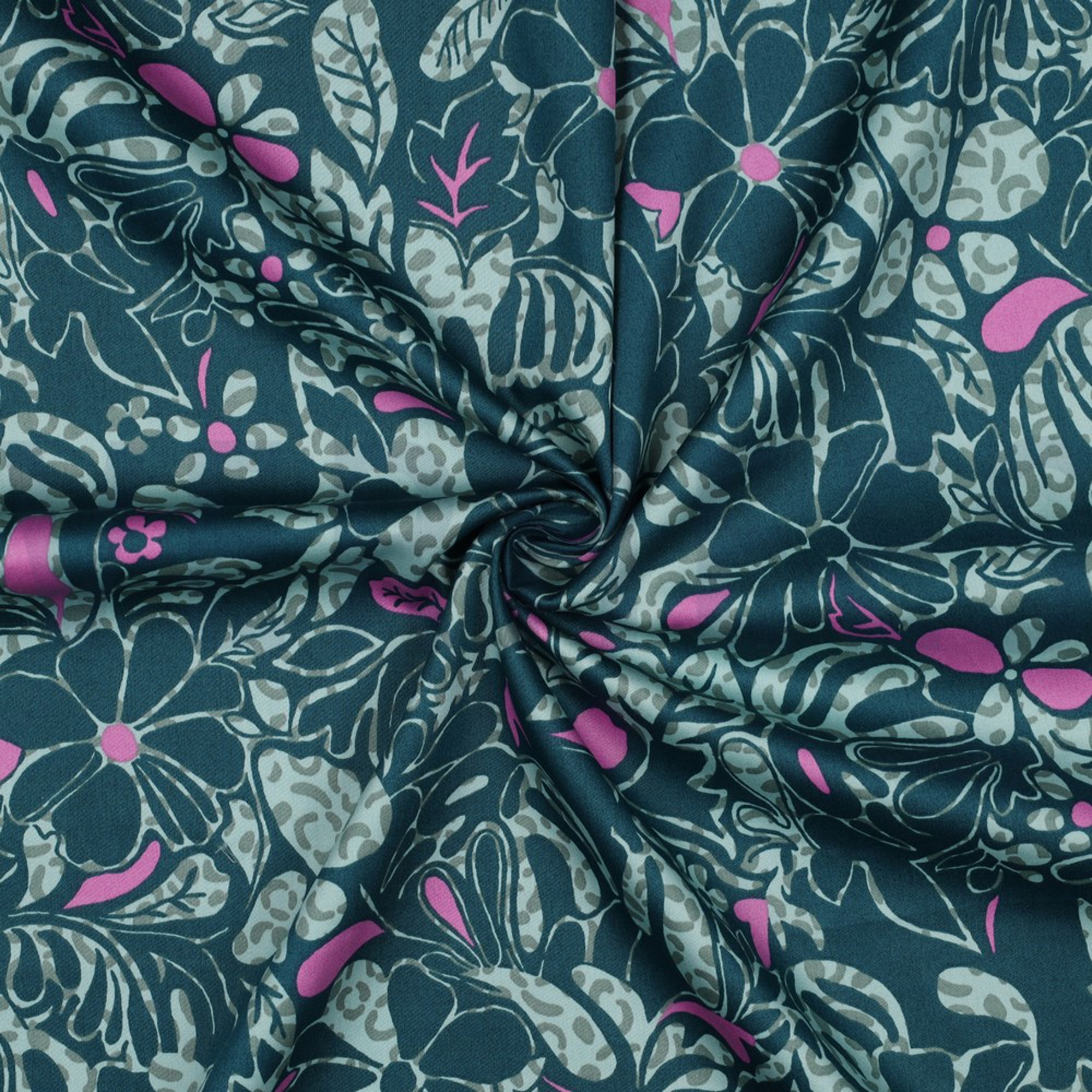 COTTON SATIN FLOWERS PETROL (high resolution) #3
