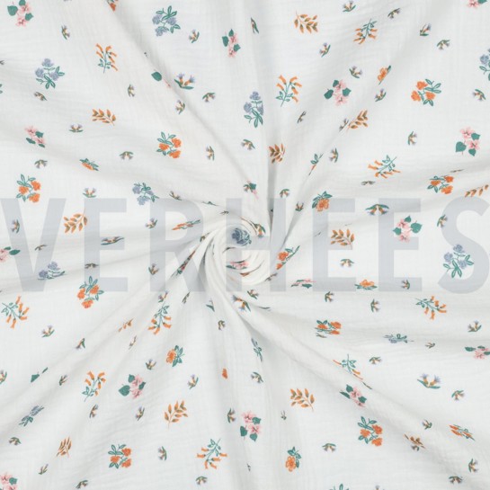 DOUBLE GAUZE FLOWERS WHITE #7
