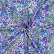 LENZING ECOVERO DIGITAL FLOWERS BLUE (thumbnail) #3