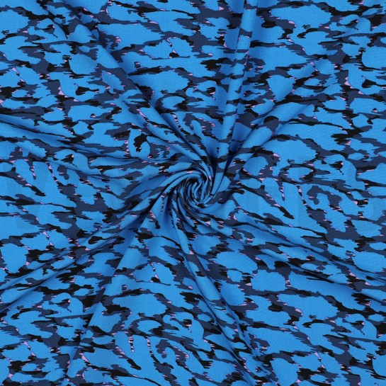 VISCOSE RADIANCE PEAU D’ANIMAL BLEU #7