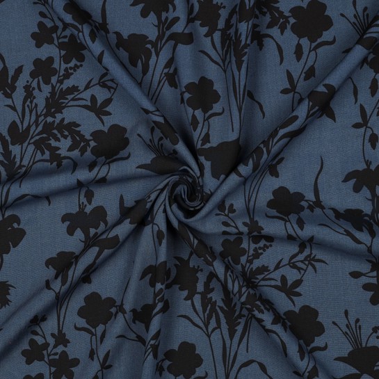 VISCOSE RADIANCE FLOWERS NAVY #7