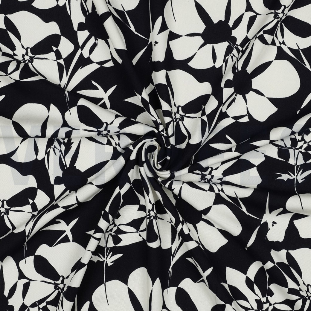 RADIANCE ABSTRACT FLOWERS NAVY #3