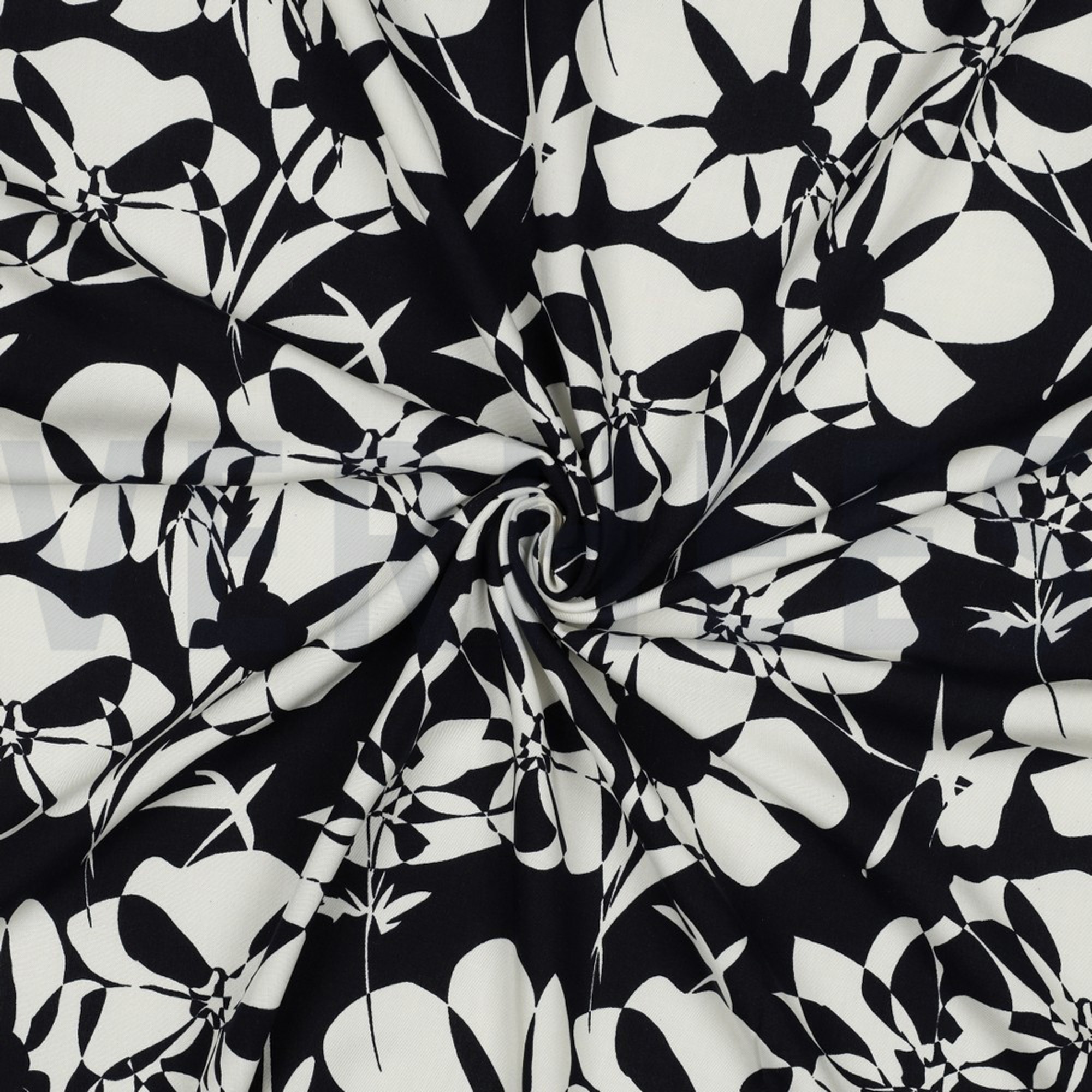 RADIANCE ABSTRACT FLOWERS NAVY (high resolution) #3