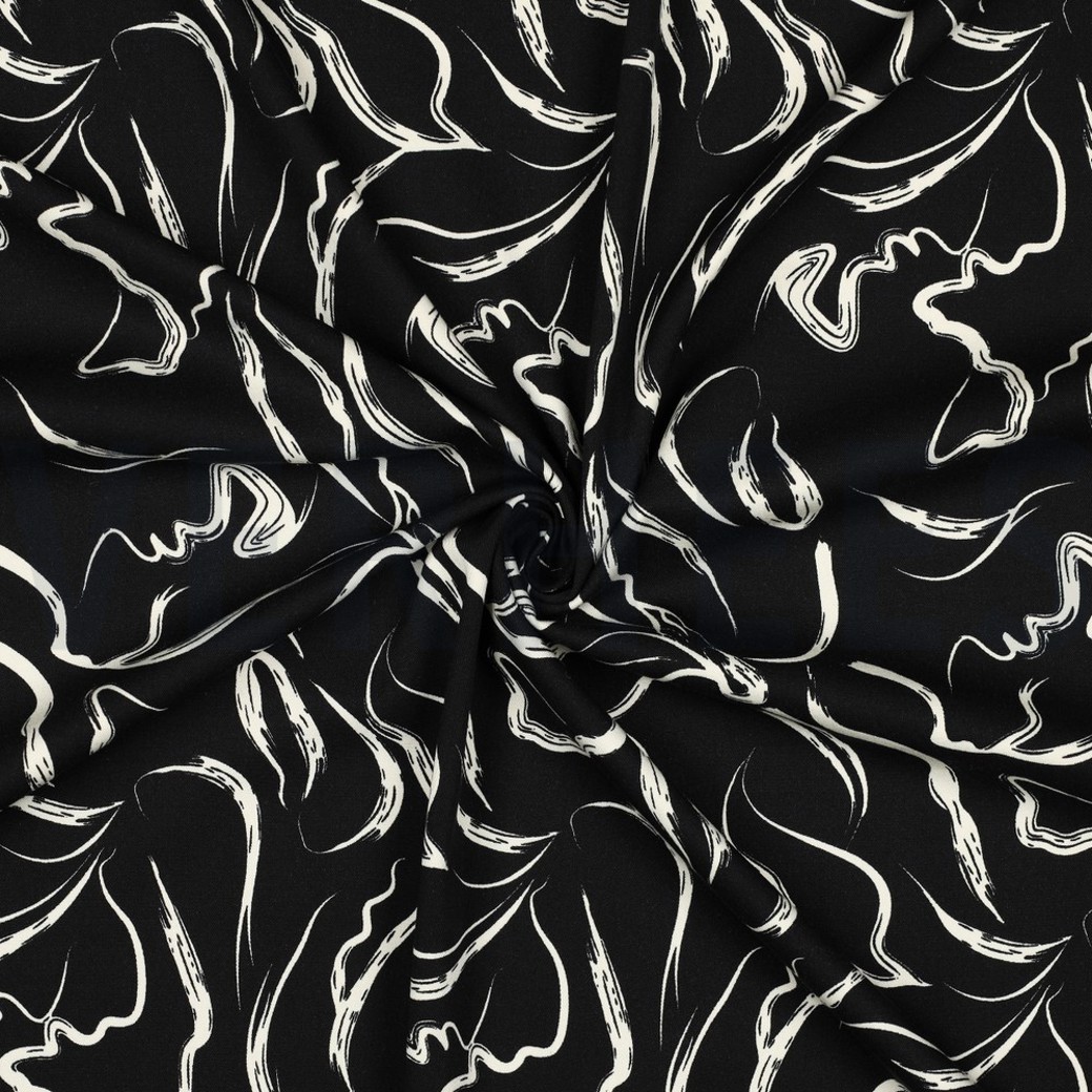 ROSELLA STRETCH ABSTRACT BLACK #3