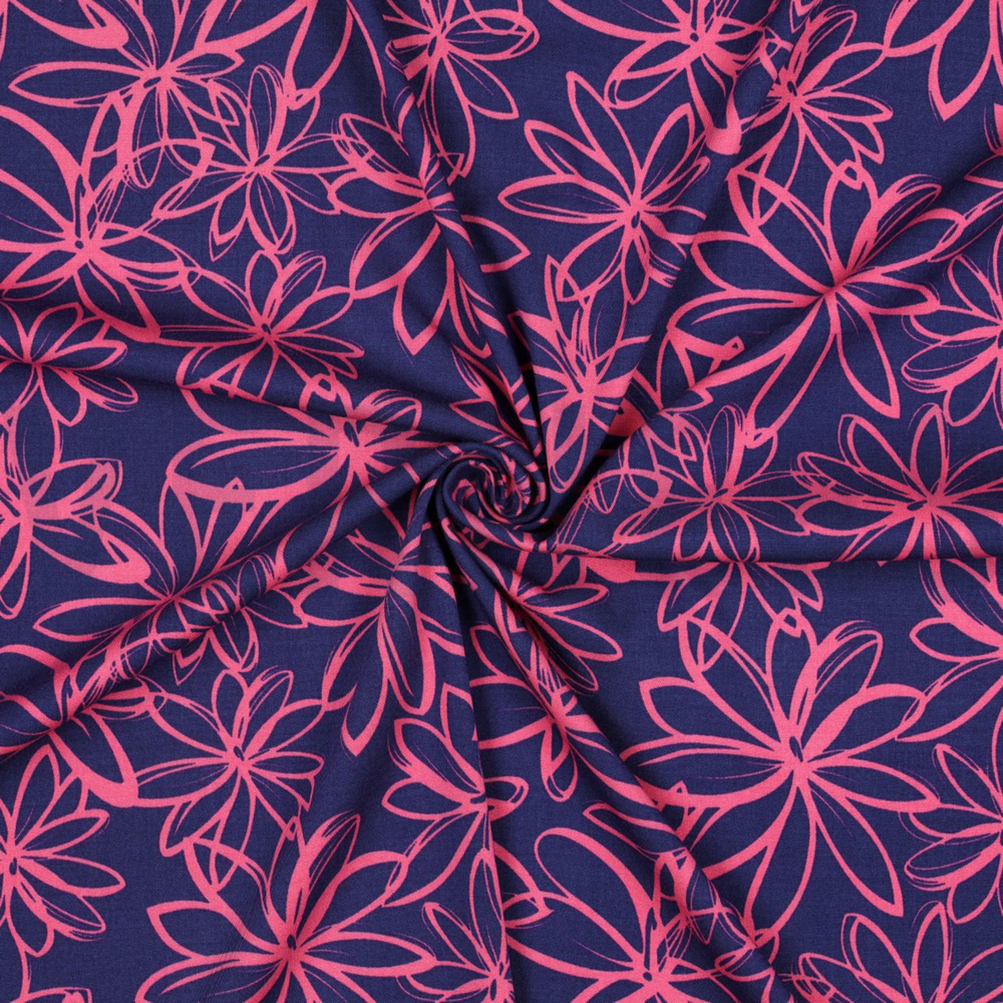 ROSELLA STRETCH FLOWERS NAVY (high resolution) #3