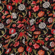 VISCOSE STRETCH DIGITAL FLOWERS BLACK (thumbnail) #3