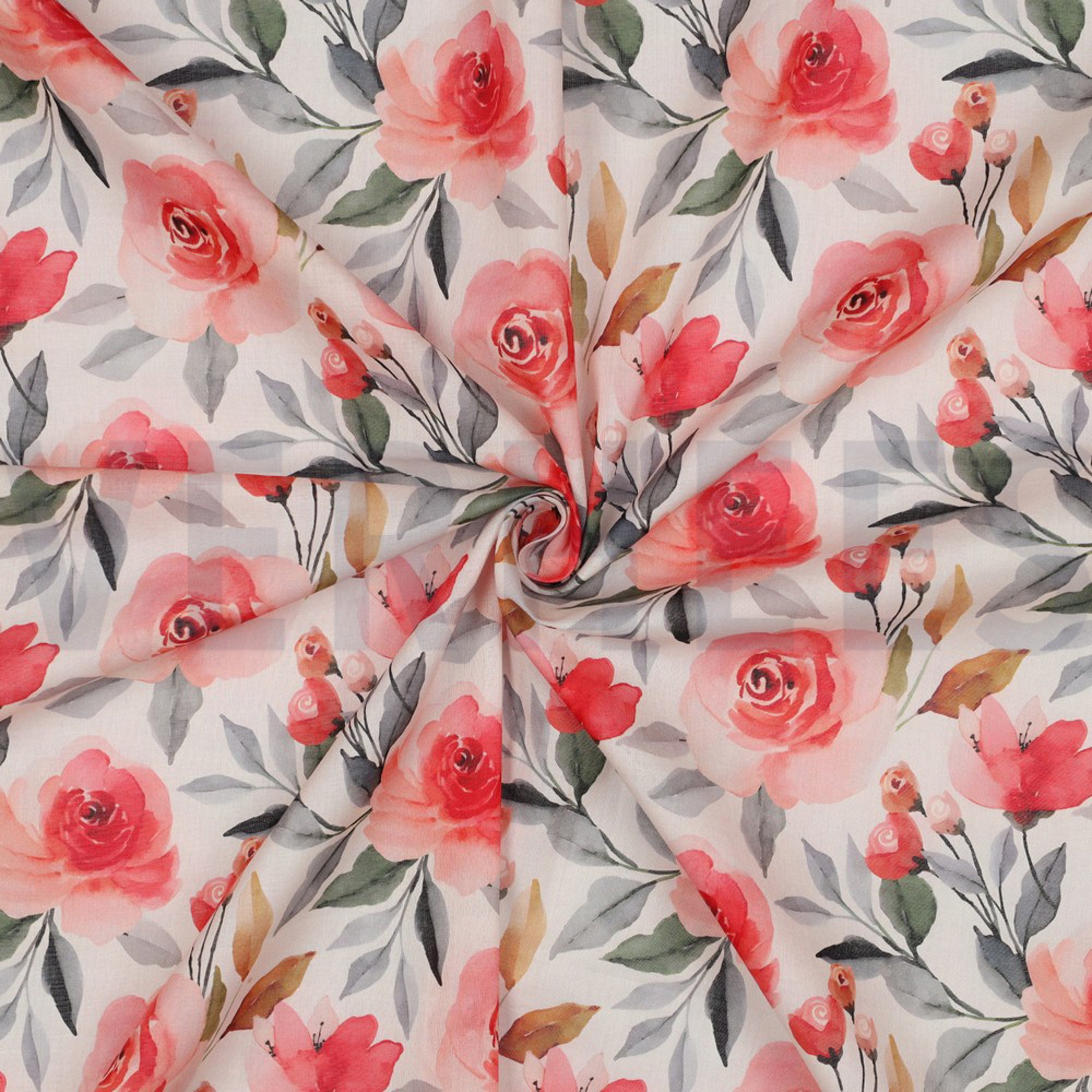 COTTON VOILE DIGITAL FLOWERS WHITE (high resolution) #3