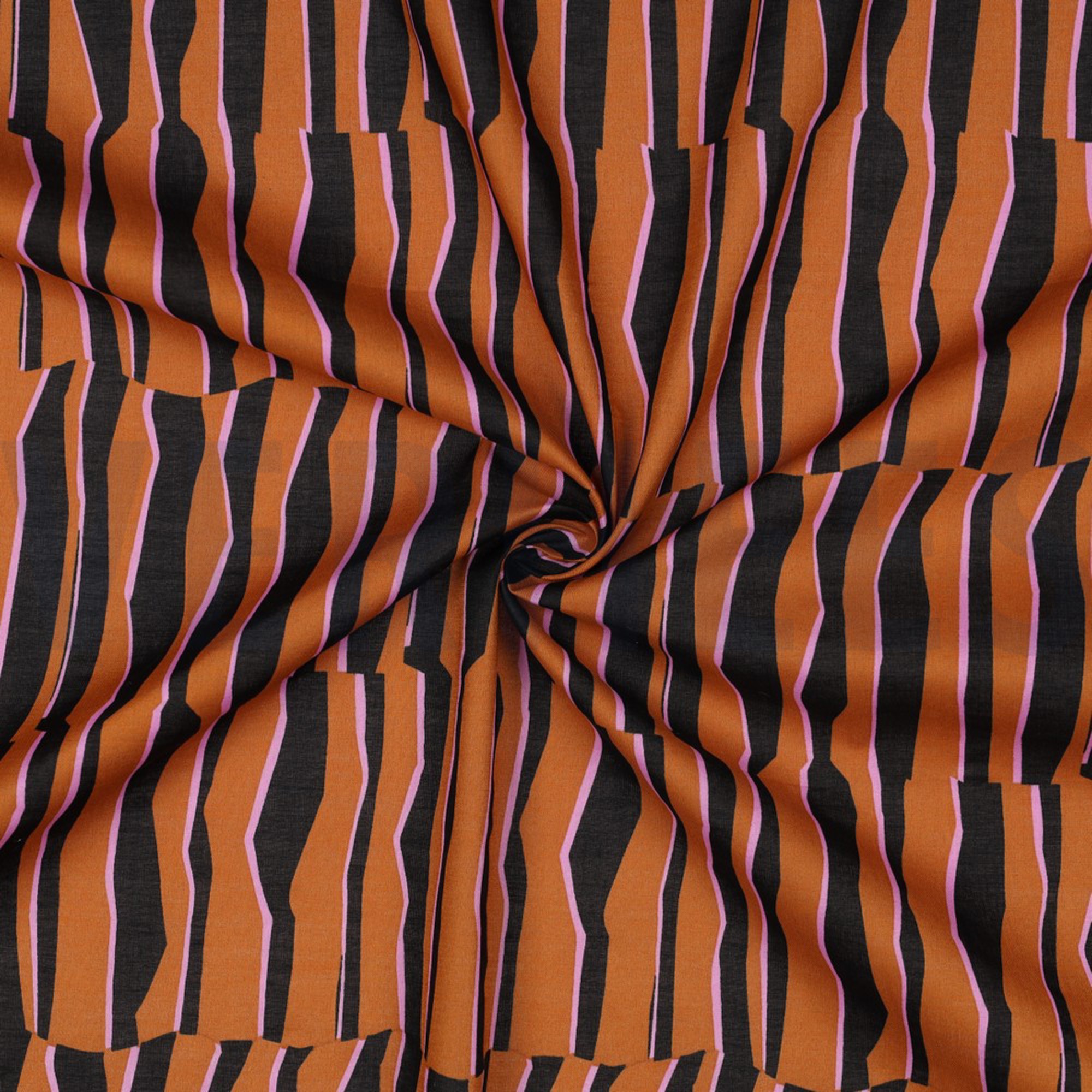 COTTON VOILE GEOMETRIC BROWN (high resolution) #3