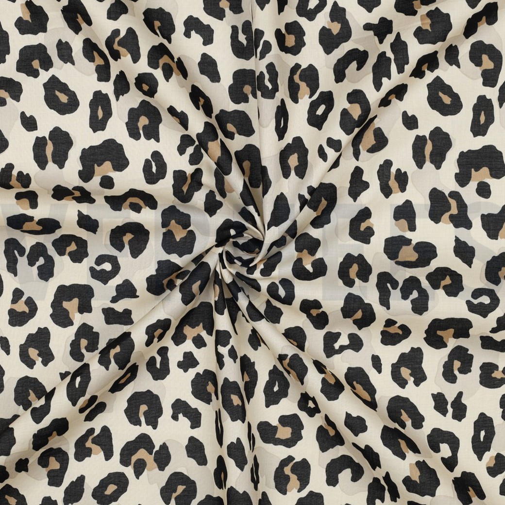 COTTON VOILE ANIMAL SKIN SAND #3